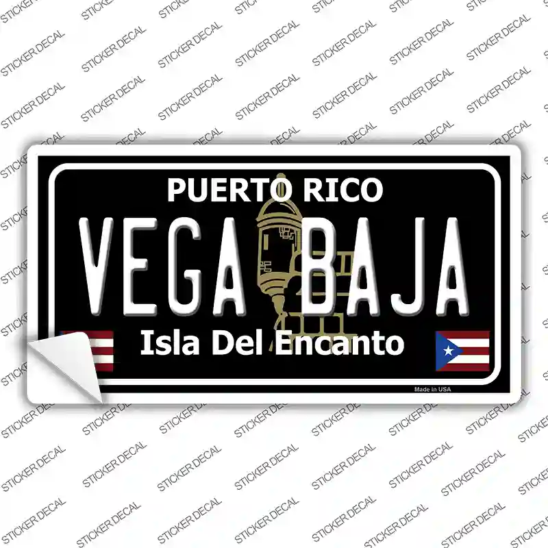 Vega Baja Puerto Rico Black Novelty Sticker Decal