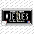 Vieques Puerto Rico Black Novelty Sticker Decal