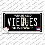 Vieques Puerto Rico Black Novelty Sticker Decal