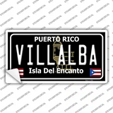 Villalba Puerto Rico Black Novelty Sticker Decal