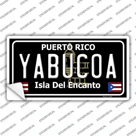 Yabucoa Puerto Rico Black Novelty Sticker Decal