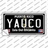 Yauco Puerto Rico Black Novelty Sticker Decal