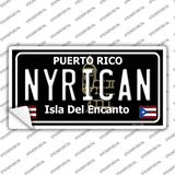 Nyrican Puerto Rico Black Novelty Sticker Decal