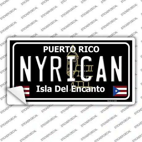 Nyrican Puerto Rico Black Novelty Sticker Decal