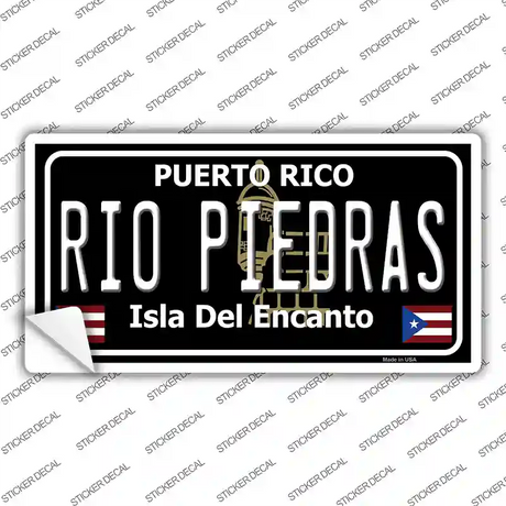 Rio Piedras Puerto Rico Black Novelty Sticker Decal