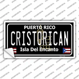 Cristorican Puerto Rico Black Novelty Sticker Decal