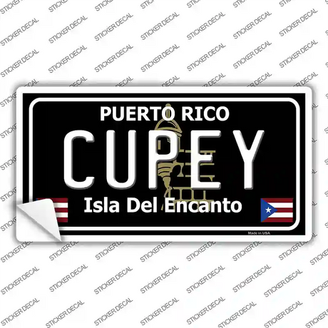 Cupey Puerto Rico Black Novelty Sticker Decal