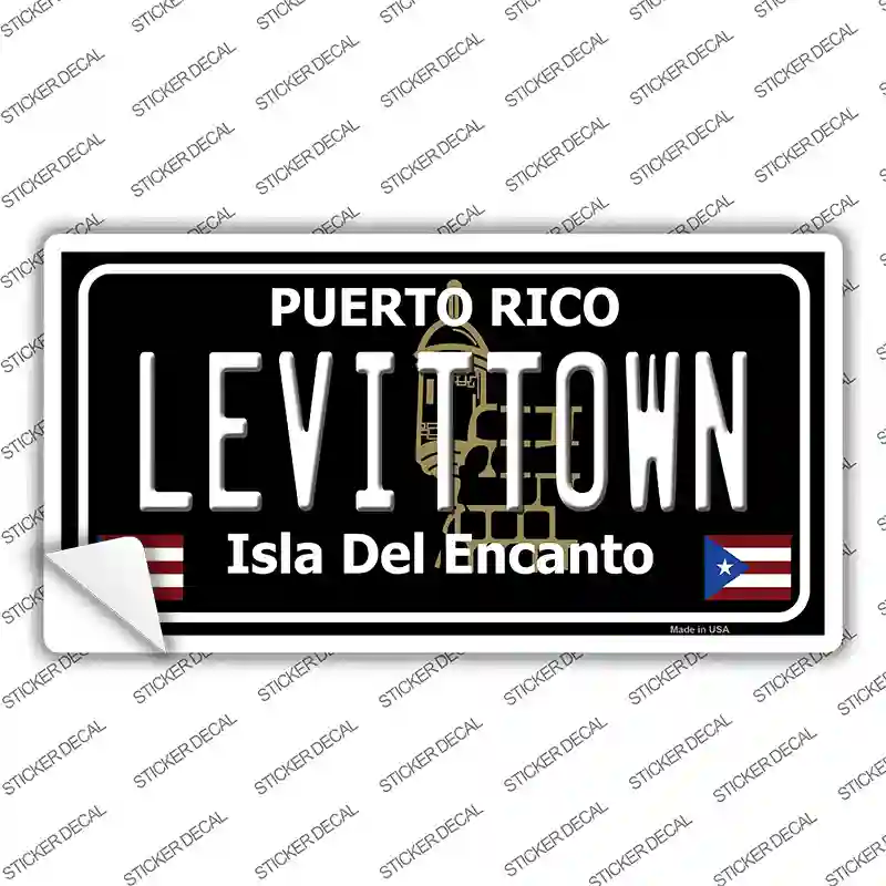 Levittown Puerto Rico Black Novelty Sticker Decal