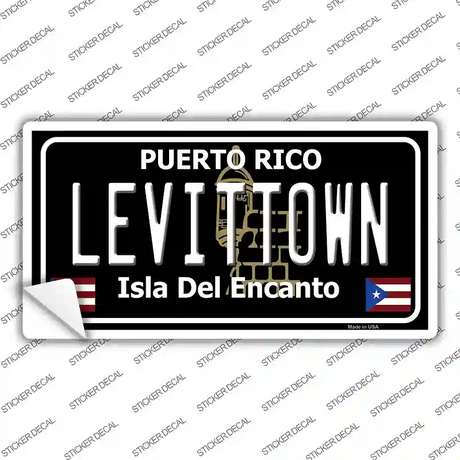 Levittown Puerto Rico Black Novelty Sticker Decal