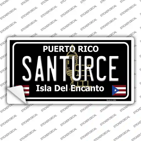 Santurce Puerto Rico Black Novelty Sticker Decal