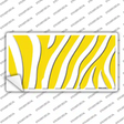Yellow White Zebra Novelty Sticker Decal