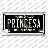 Princesa Puerto Rico Black Novelty Sticker Decal