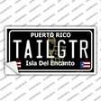 Tailgtr Puerto Rico Black Novelty Sticker Decal