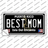 Best Mom Puerto Rico Black Novelty Sticker Decal