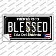 Blessed Puerto Rico Black Novelty Sticker Decal