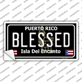 Blessed Puerto Rico Black Novelty Sticker Decal