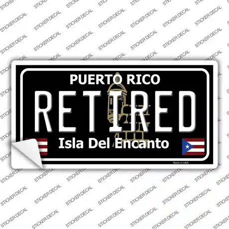 Retired Puerto Rico Black Novelty Sticker Decal