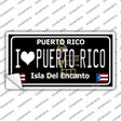 I Love Puerto Rico Black Novelty Sticker Decal