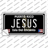 Jesus Puerto Rico Black Novelty Sticker Decal