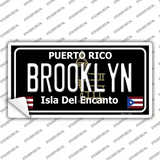 Brooklyn Puerto Rico Black Novelty Sticker Decal