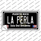 La Perla Puerto Rico Black Novelty Sticker Decal