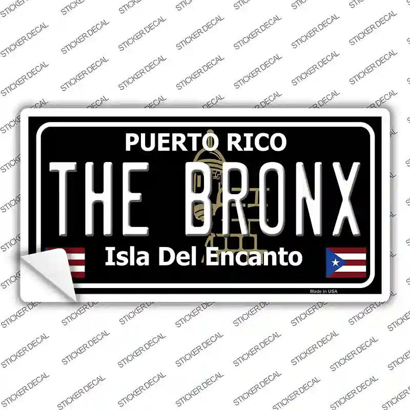 The Bronx Puerto Rico Black Novelty Sticker Decal