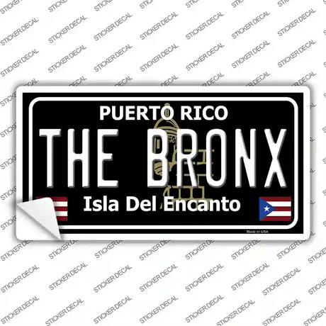 The Bronx Puerto Rico Black Novelty Sticker Decal