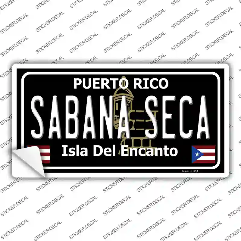 Sabana Seca Puerto Rico Black Novelty Sticker Decal
