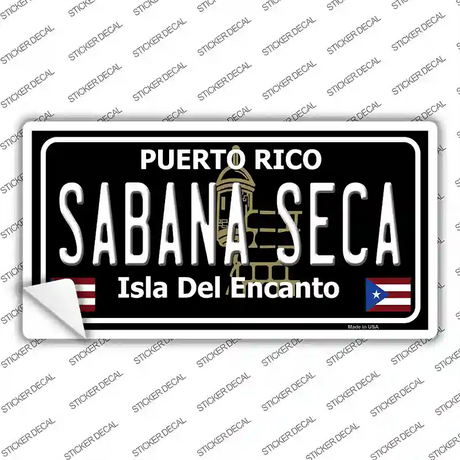 Sabana Seca Puerto Rico Black Novelty Sticker Decal