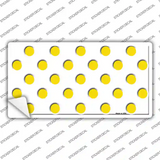Yellow White Polka Dot Novelty Sticker Decal