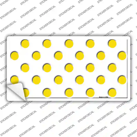 Yellow White Polka Dot Novelty Sticker Decal