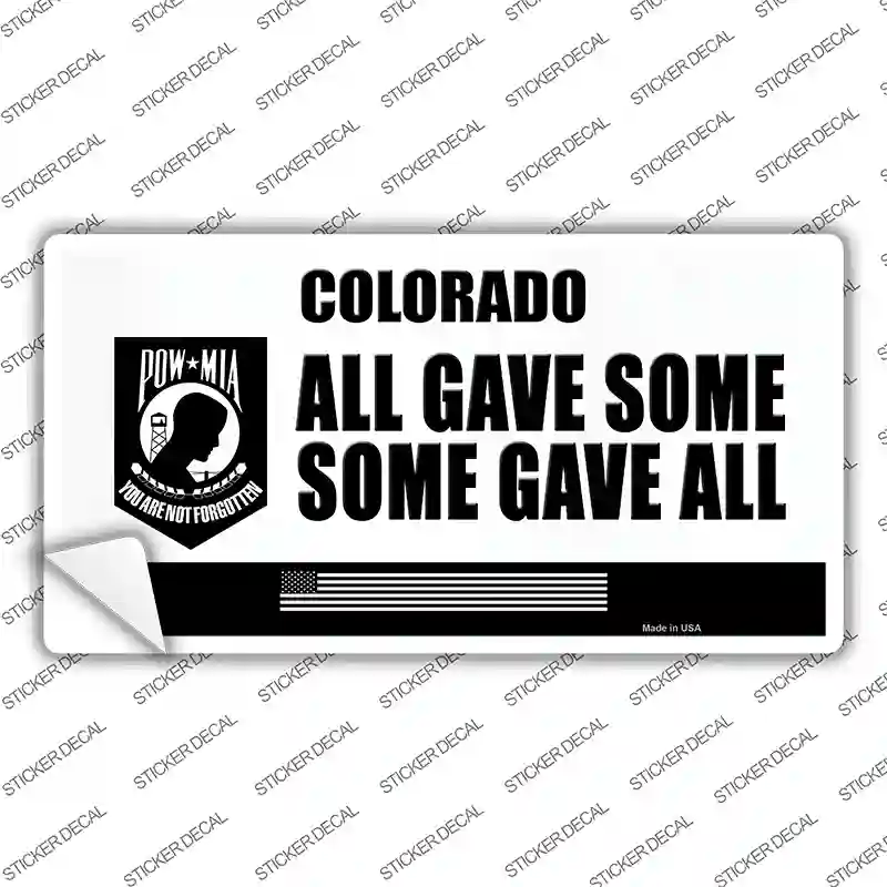 Colorado POW MIA Some Gave All Novelty Sticker Decal