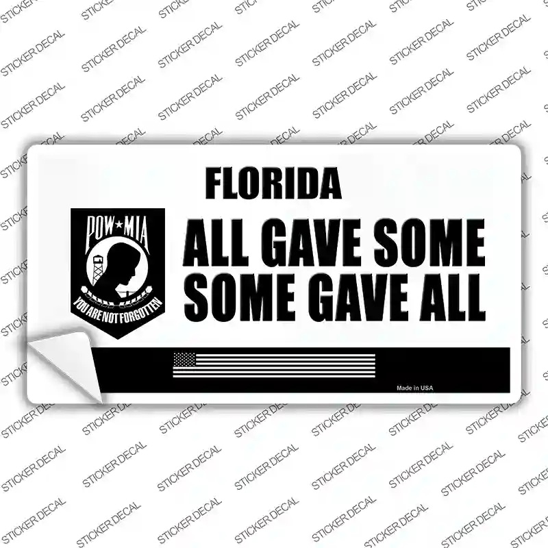 Florida POW MIA Some Gave All Novelty Sticker Decal