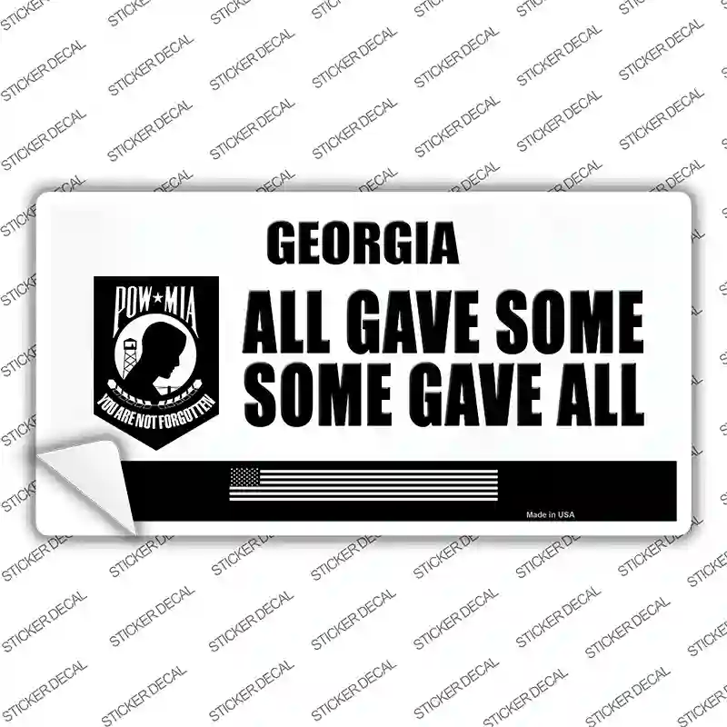 Georgia POW MIA Some Gave All Novelty Sticker Decal