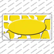Yellow White Giraffe Yellow Center Oval Novelty Sticker Decal
