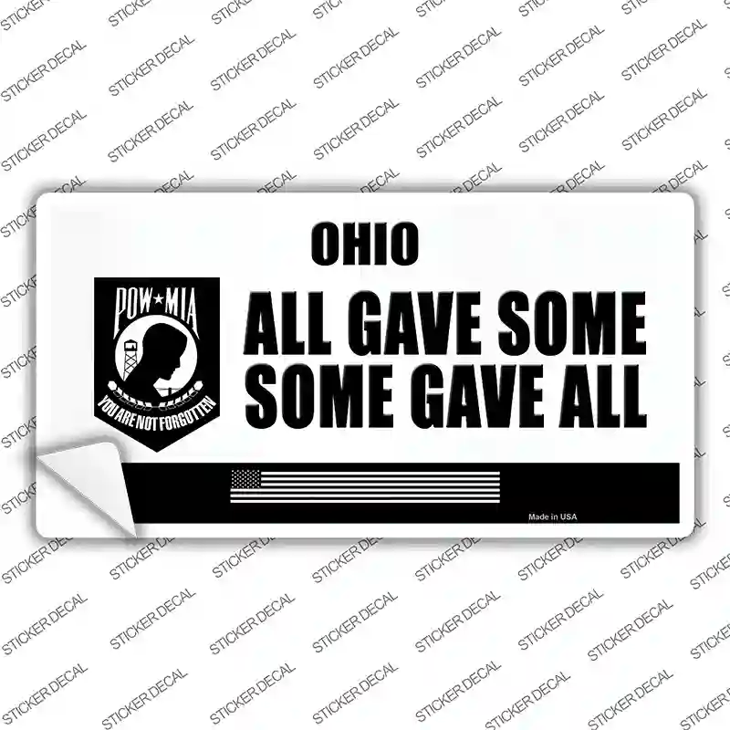 Ohio POW MIA Some Gave All Novelty Sticker Decal