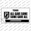 Texas POW MIA Some Gave All Novelty Sticker Decal
