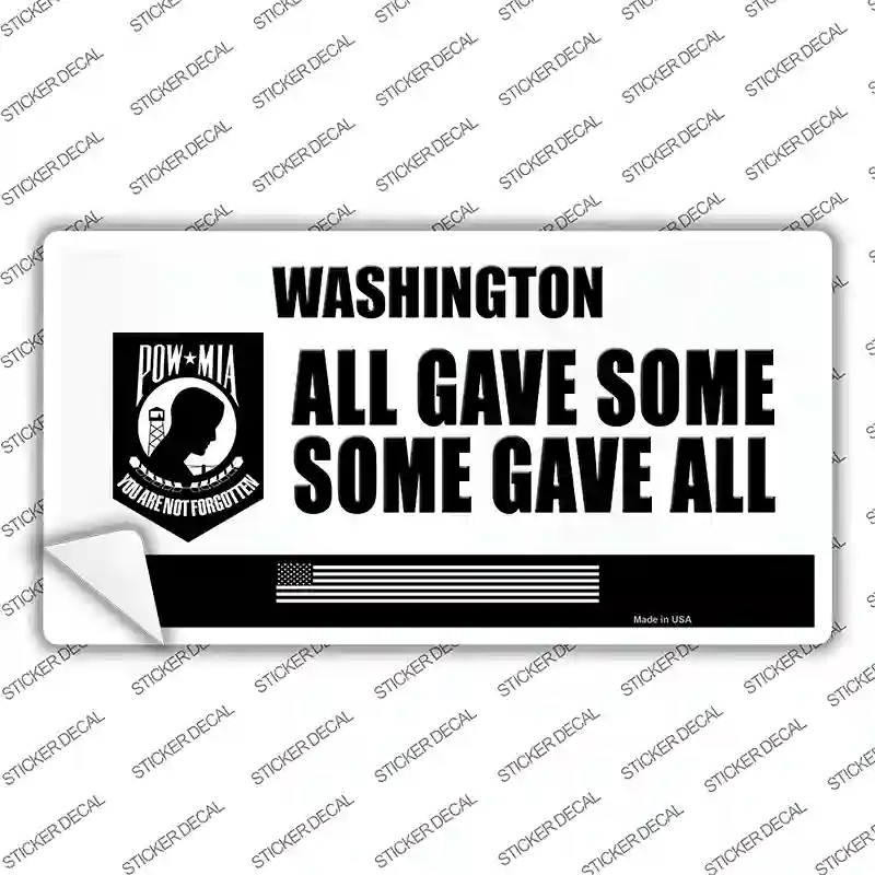 Washington POW MIA Some Gave All Novelty Sticker Decal