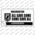 Washington POW MIA Some Gave All Novelty Sticker Decal