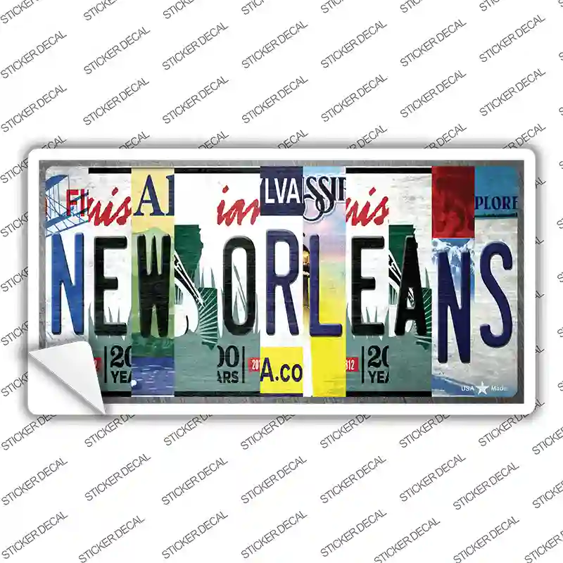 New Orleans License Plate Art Novelty Sticker Decal