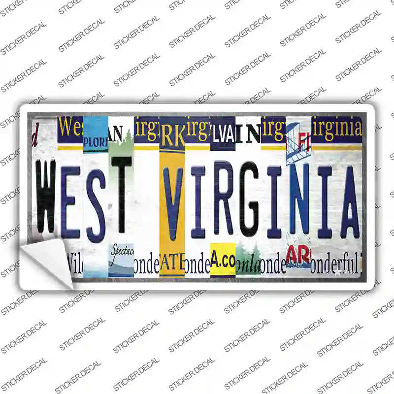 West Virginia License Plate Art Novelty Sticker Decal