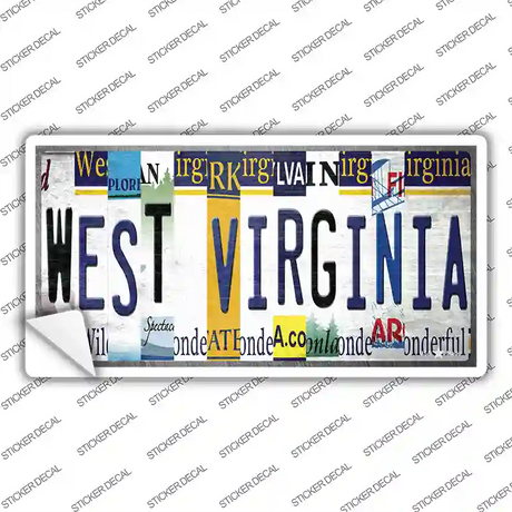 West Virginia License Plate Art Novelty Sticker Decal