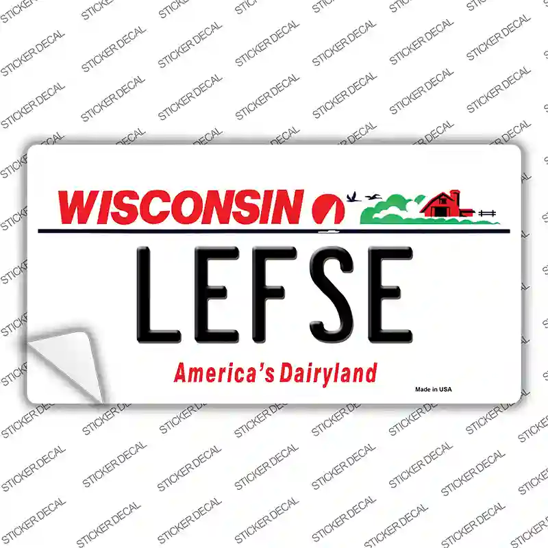 Lefse Wisconsin Novelty Sticker Decal