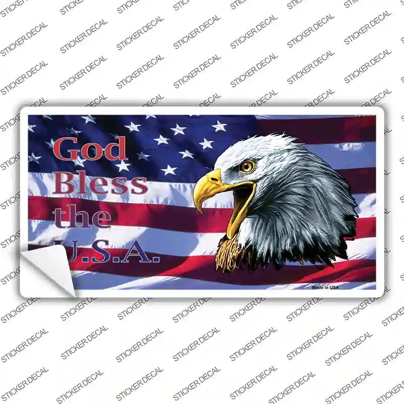 God Bless The USA Eagle Novelty Sticker Decal