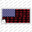 Fishermans American Flag Novelty Sticker Decal LP-14466s