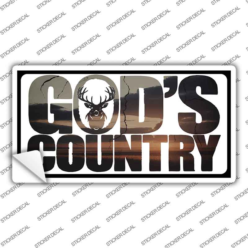 Gods Country Novelty Sticker Decal LP-14517s