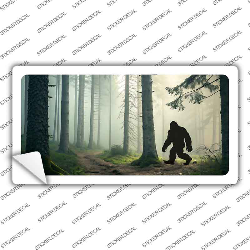 Bigfoot Silhouette Forest Novelty Sticker Decal LP-14524s
