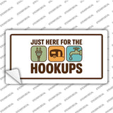 Just Here for the Hookups Novelty Sticker Decal LP-14531s