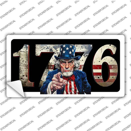 1776 Uncle Sam Novelty Sticker Decal LP-14548s