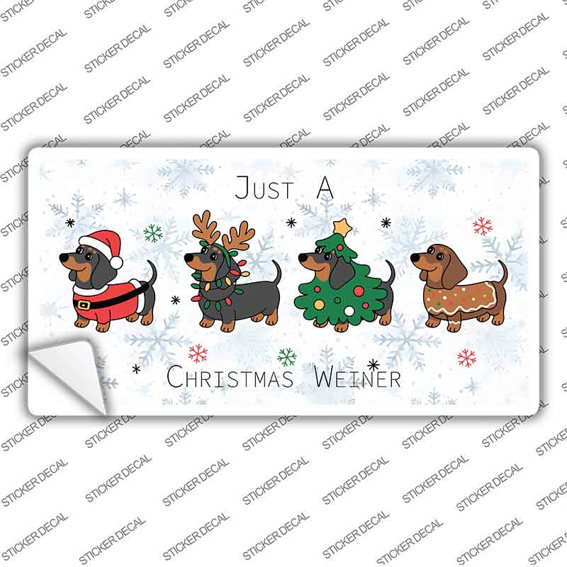 Just a Christmas Weiner Novelty Sticker Decal LP-14552s